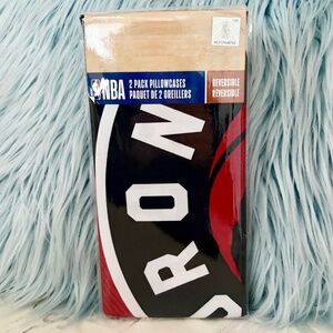 Toronto Raptors, NBA, Pillowcase, Set, 2 Pack, Standard, Reversible, NEW